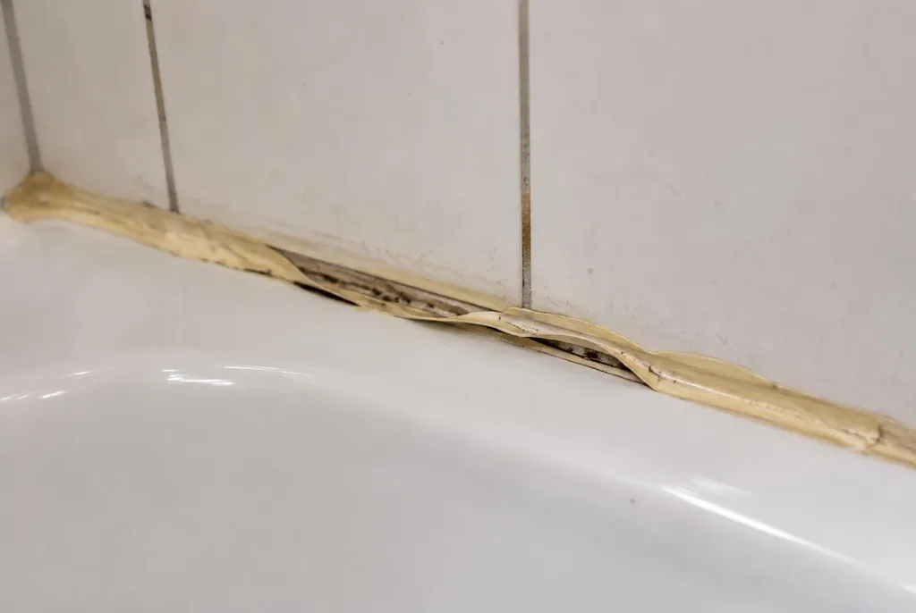 Kitbedrijf Nijkerk – loslatende kit naast het bad